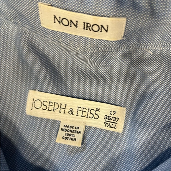Mens Joseph & Feiss Button Up Dress Shirt, Size 17-36/37 Tall - Picture 6 of 8